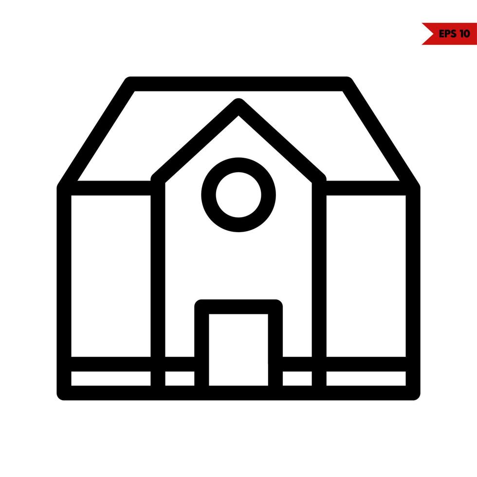 home line icon vector