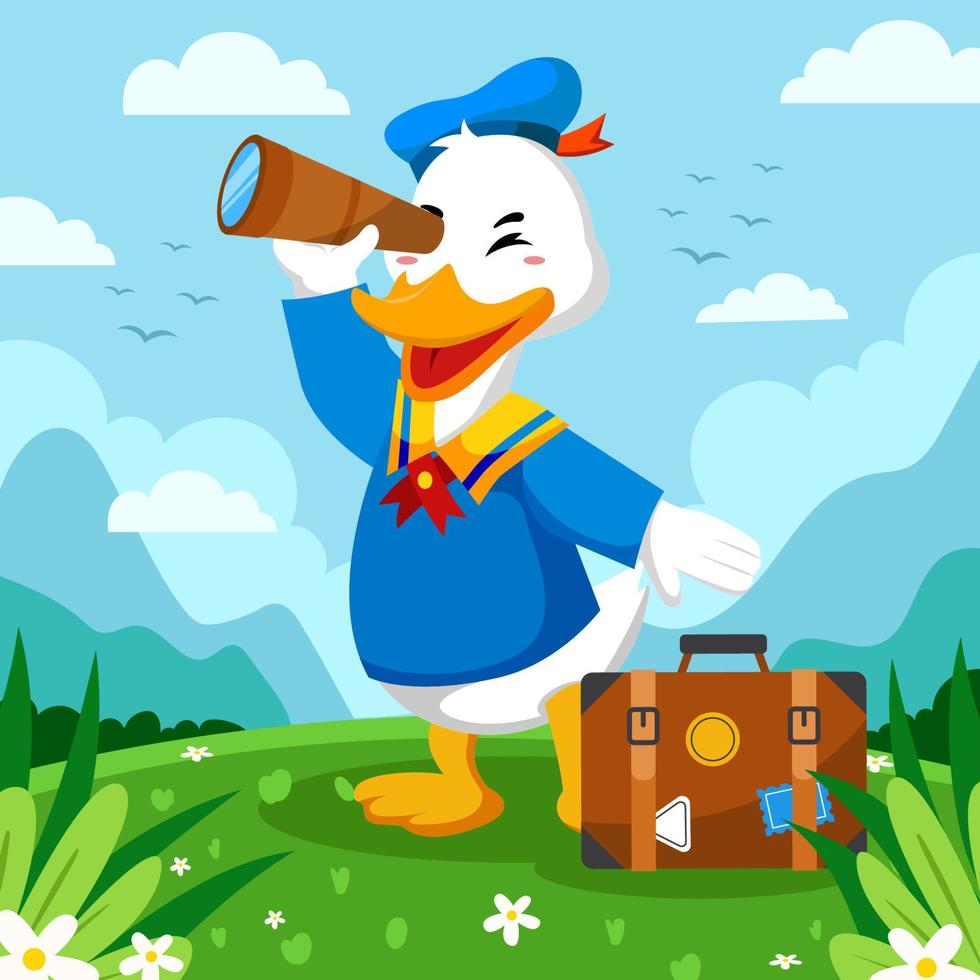 Sailor Duck Going On A Field Trip vector