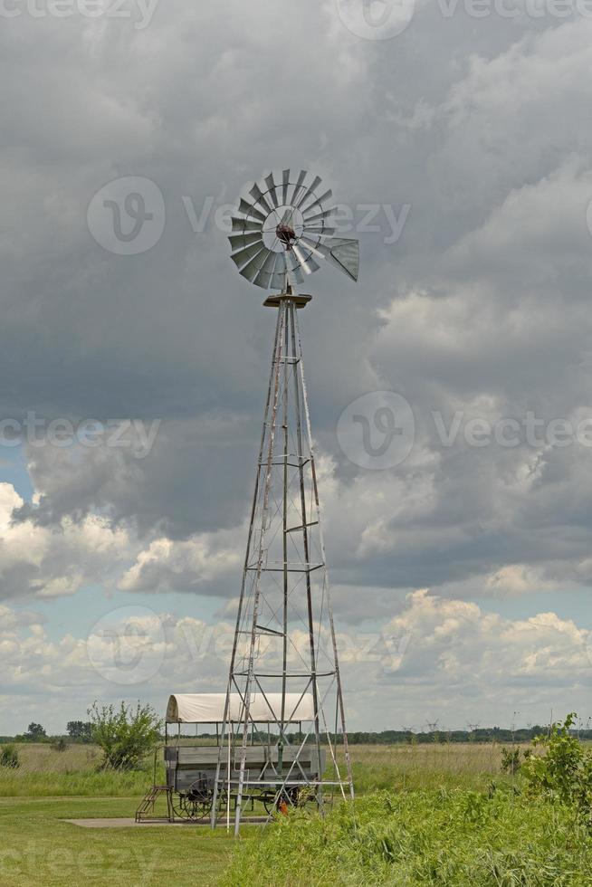 Working Windmill Against the Sky photo