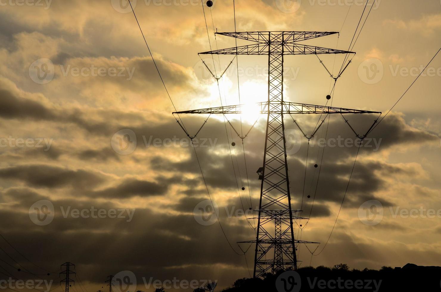 Electricity power pylon photo