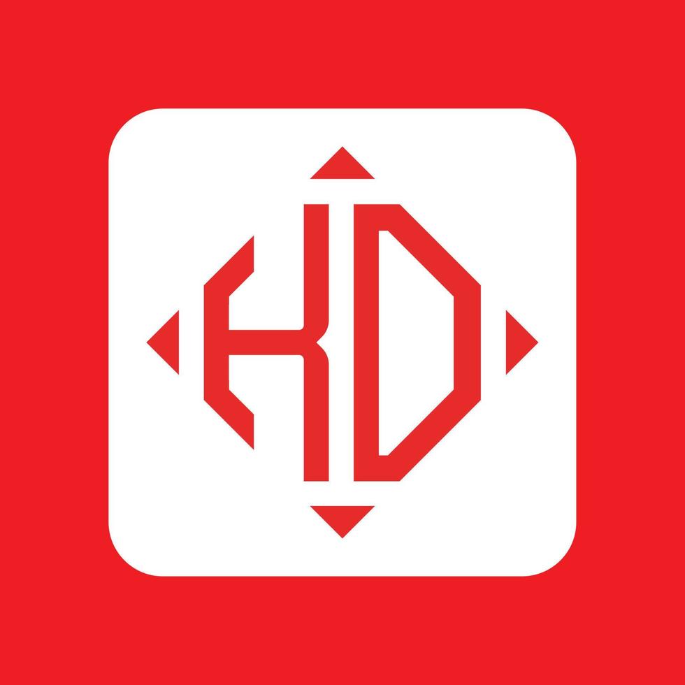 Creative simple Initial Monogram KD Logo Designs. vector
