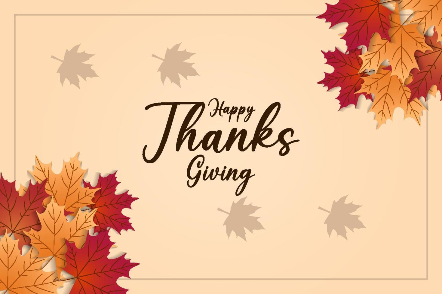 thanksgiving design, with falling leaves for card,poster,background, banner vector