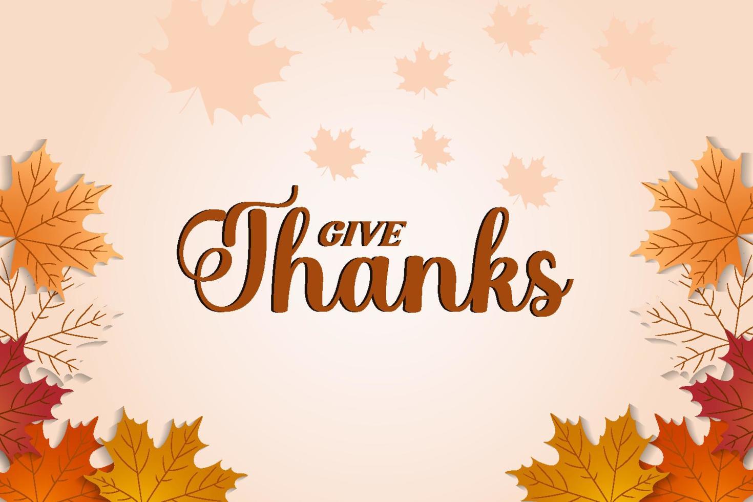 happy thanksgiving simple background vector