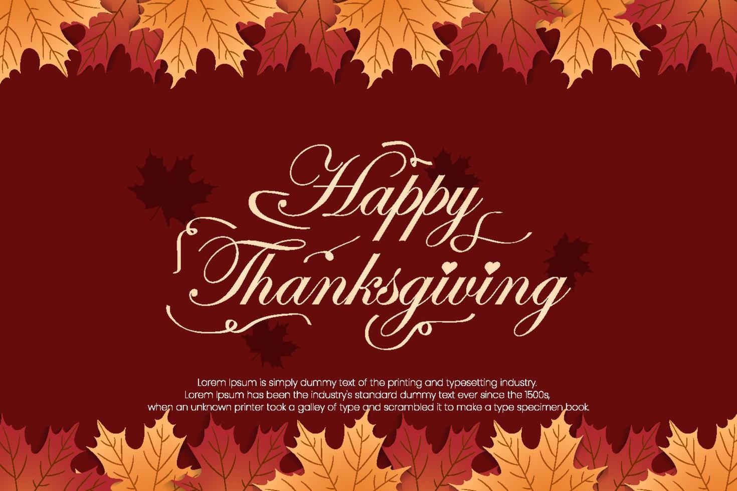 happy thanksgiving handwriting style vector background