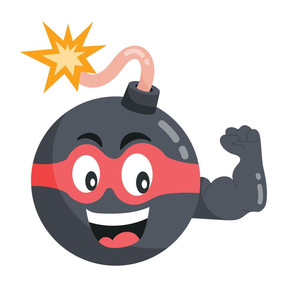 Trendy Cute Bomb vector