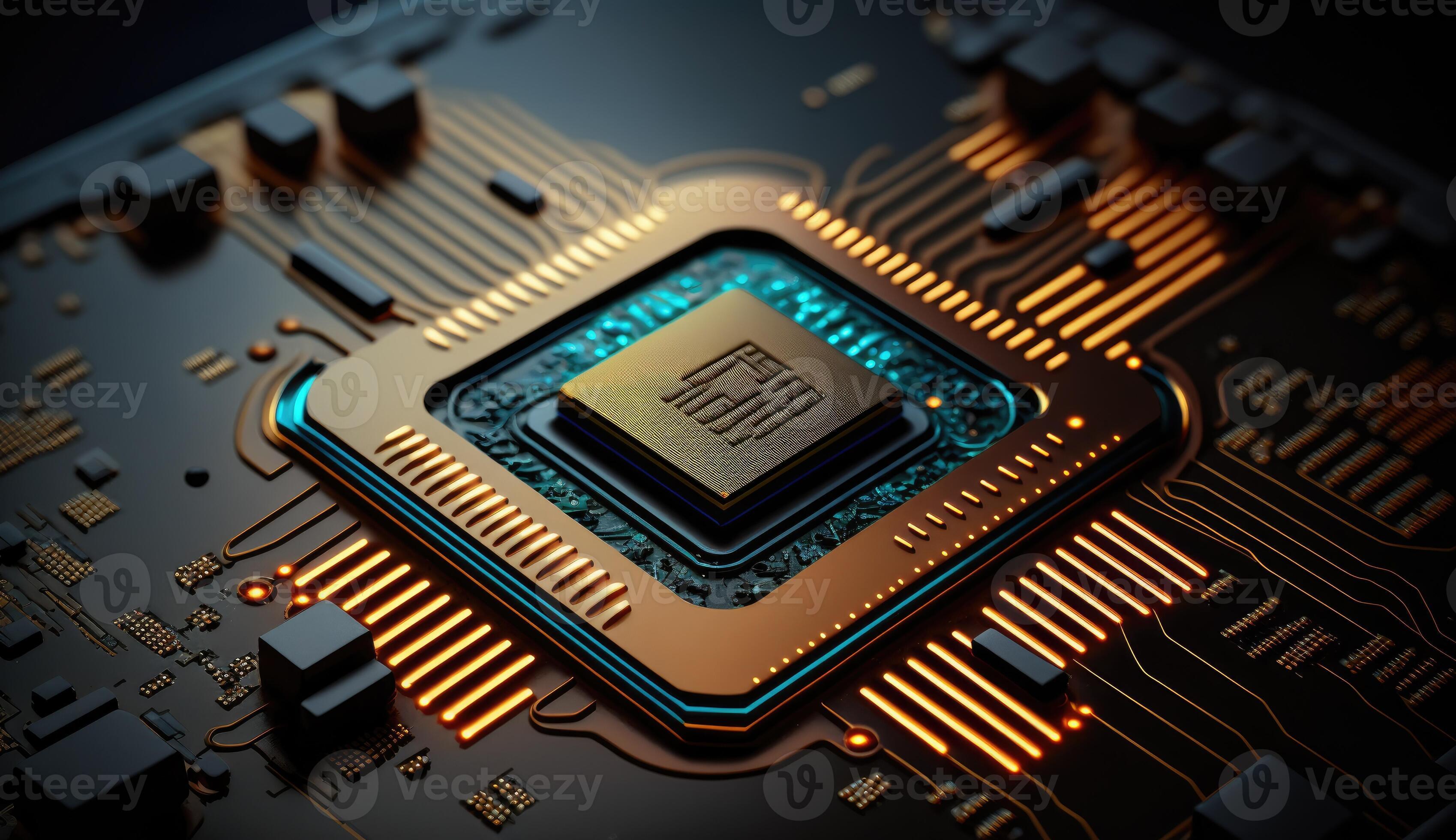 pastilla, superficie enfocar en computadora chip tecnología, neón