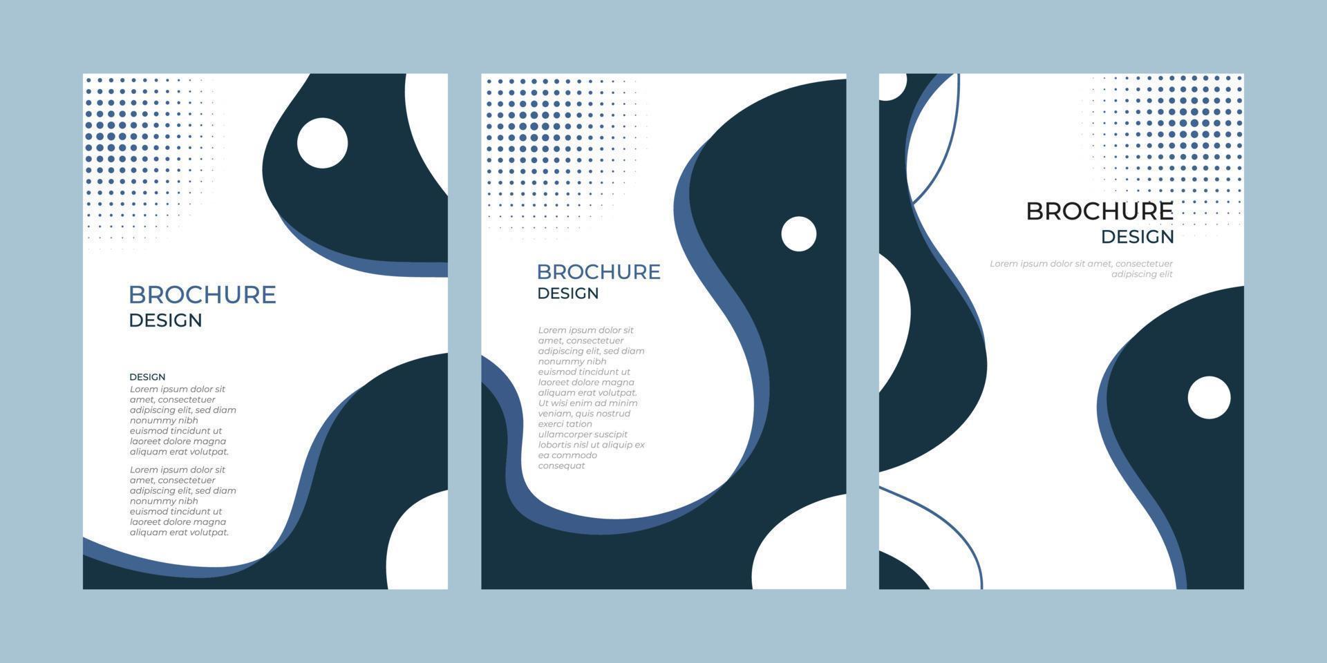 Brochure template layout, cover design annual report, vector