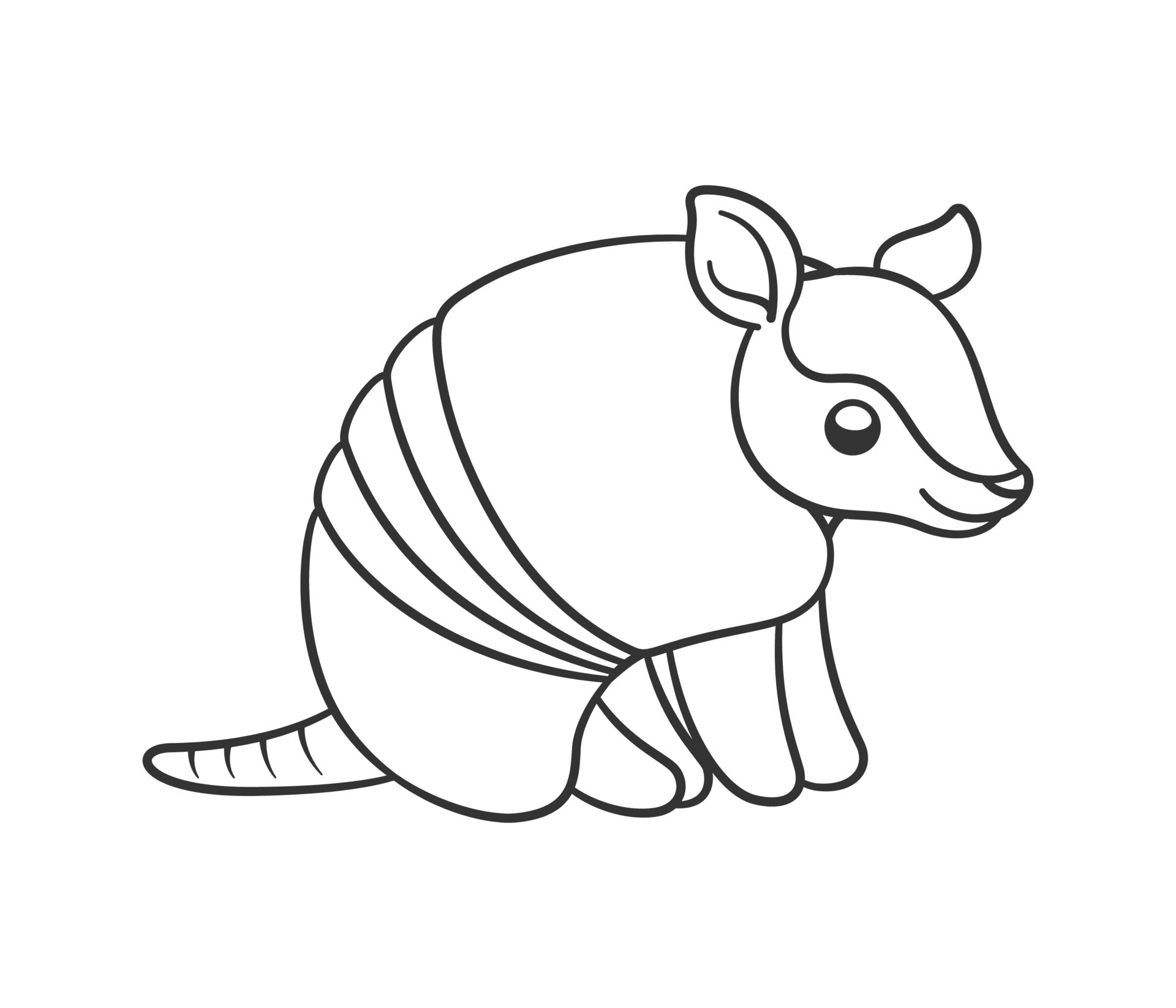 Armadillo Coloring Pages Drawing Animal Colouring Texas Colorin