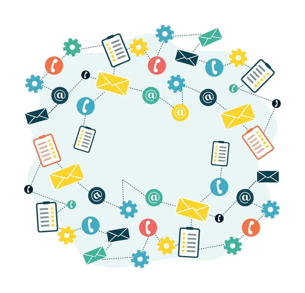 Related items icons. Web of icons. Icons are related. Related Time Management Elements vector