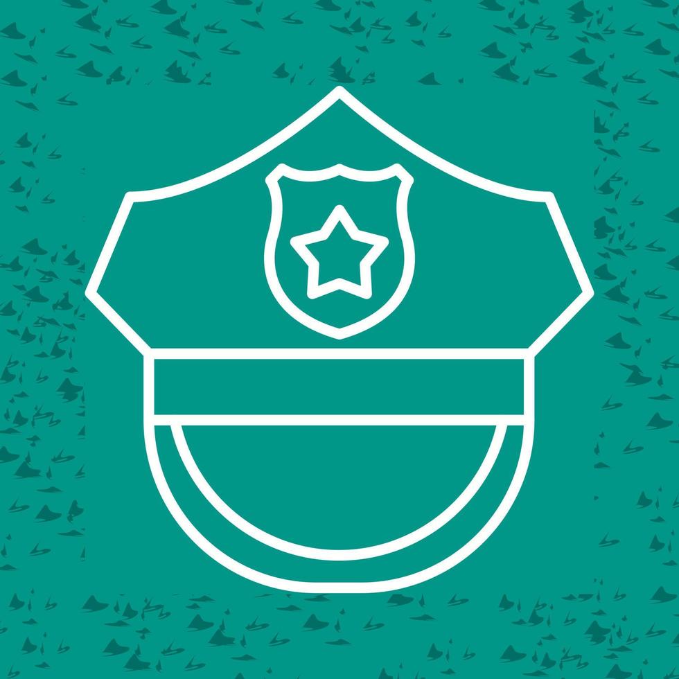 icono de vector de sombrero de policía