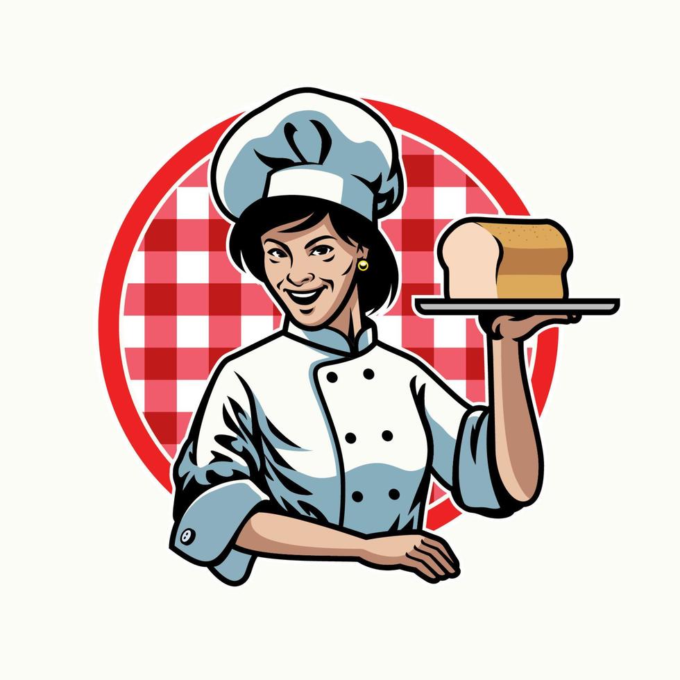 cocinero mujer diseño vector