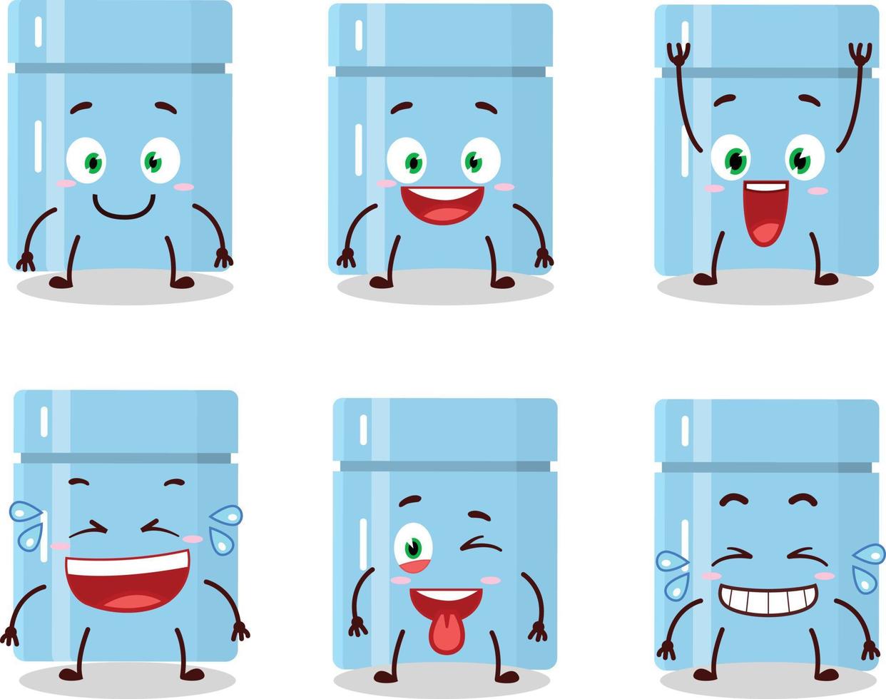 Cartoon character of fridge with smile expression vector