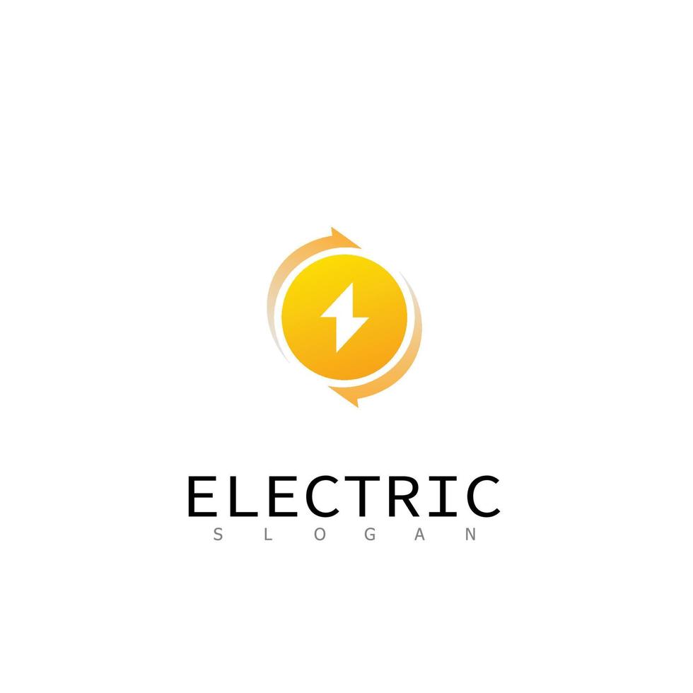 eléctrico poder moderno tec tecnología logo diseño vector