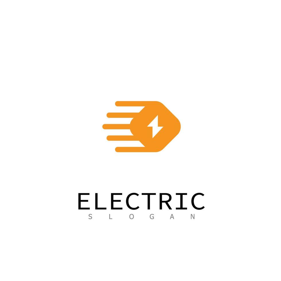 eléctrico poder moderno tec tecnología logo diseño vector