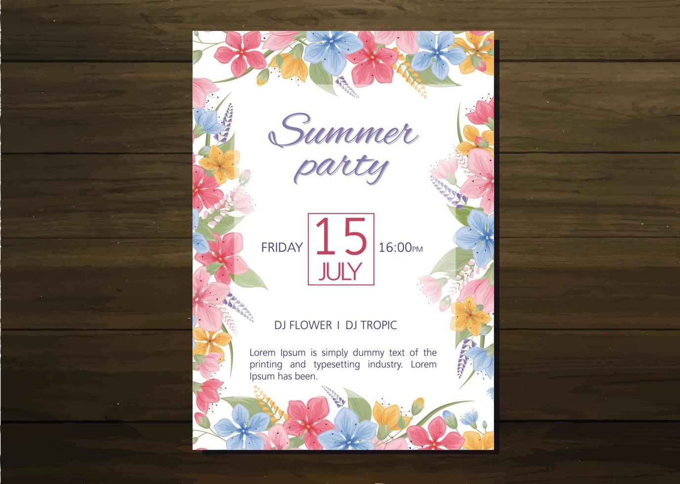 Summer party banners. Vector illustration