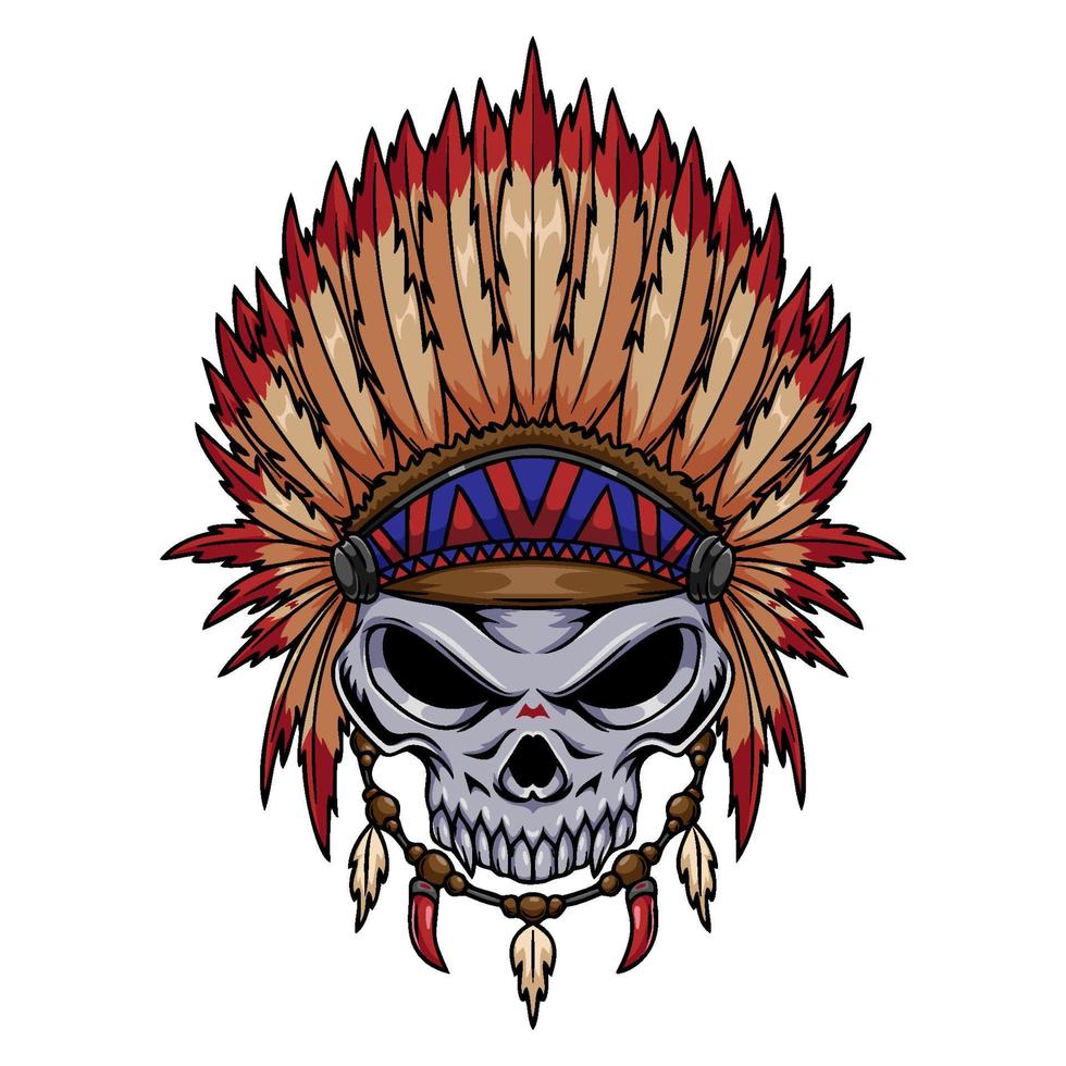 Tribal skull graphic character vector