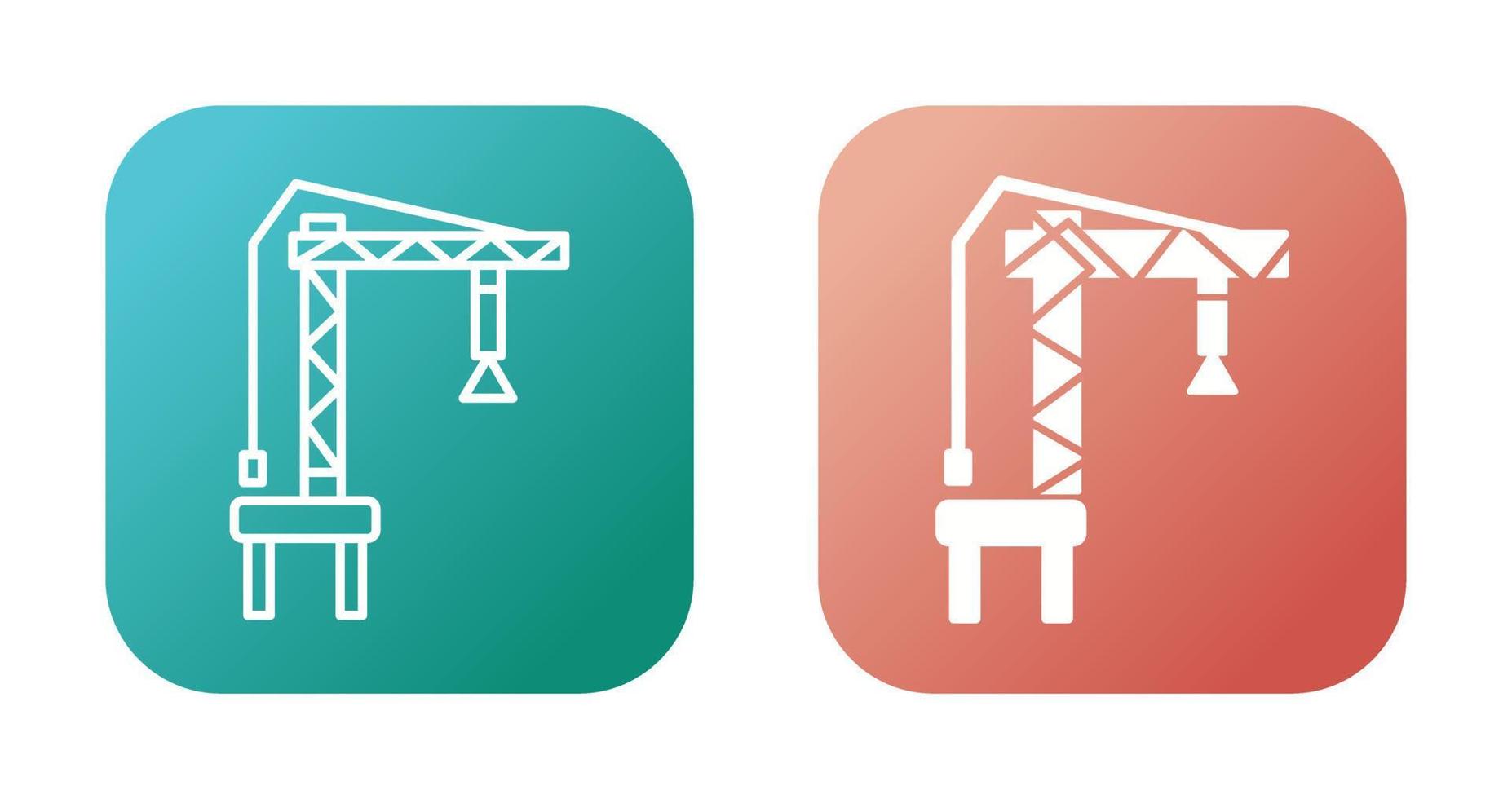 Harbor Crane Vector Icon