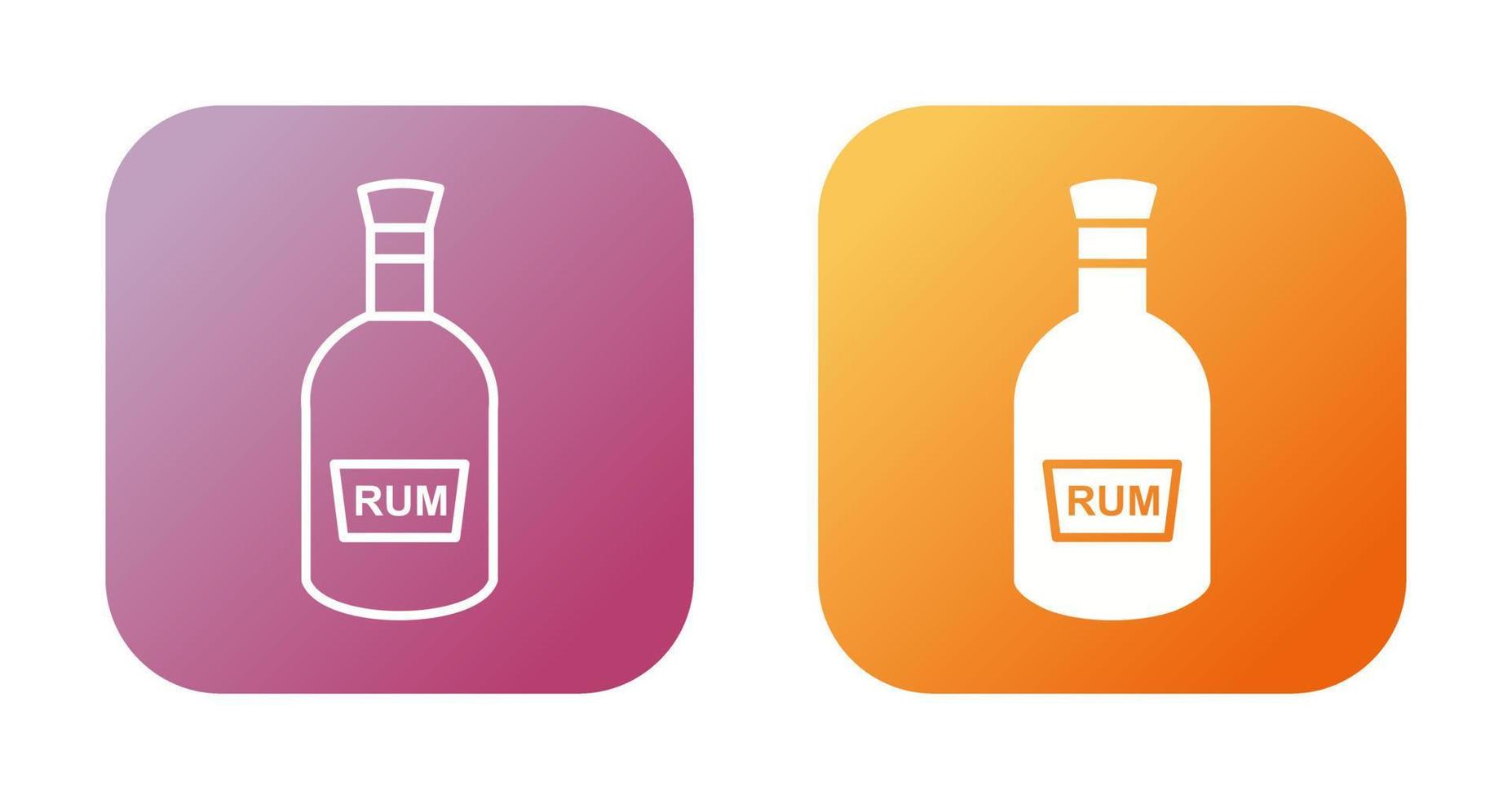 Bottle of Rum Vector Icon