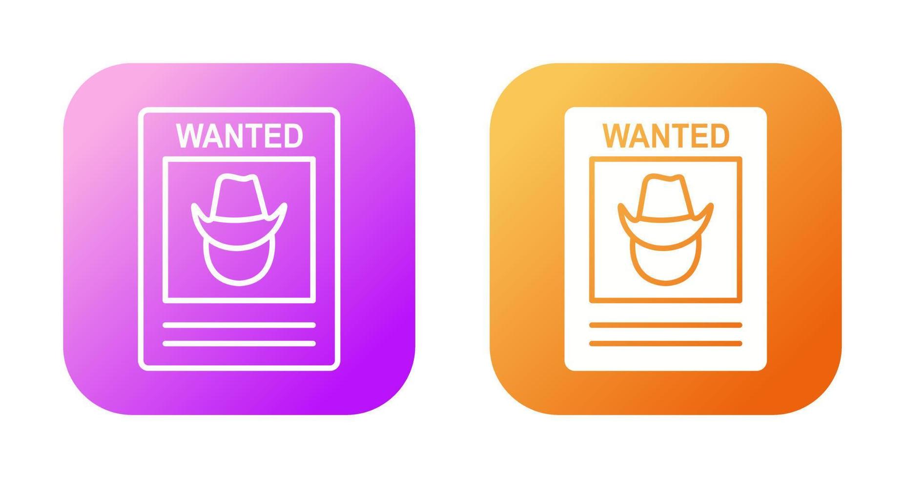 Wanted Poster Vector Icon