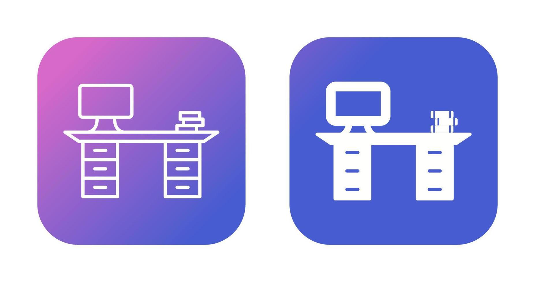 Working Desk Vector Icon