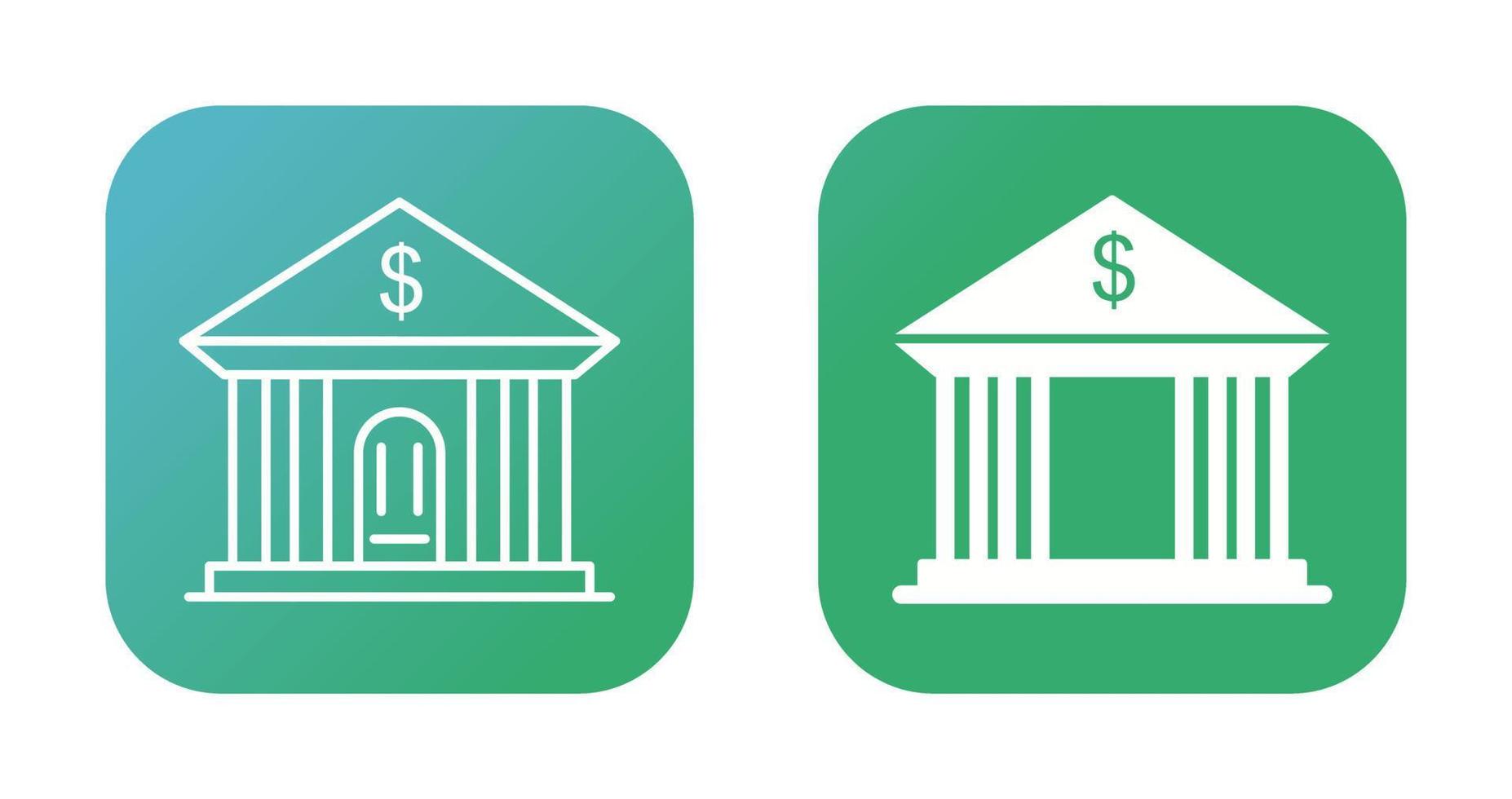 Bank Building Vector Icon