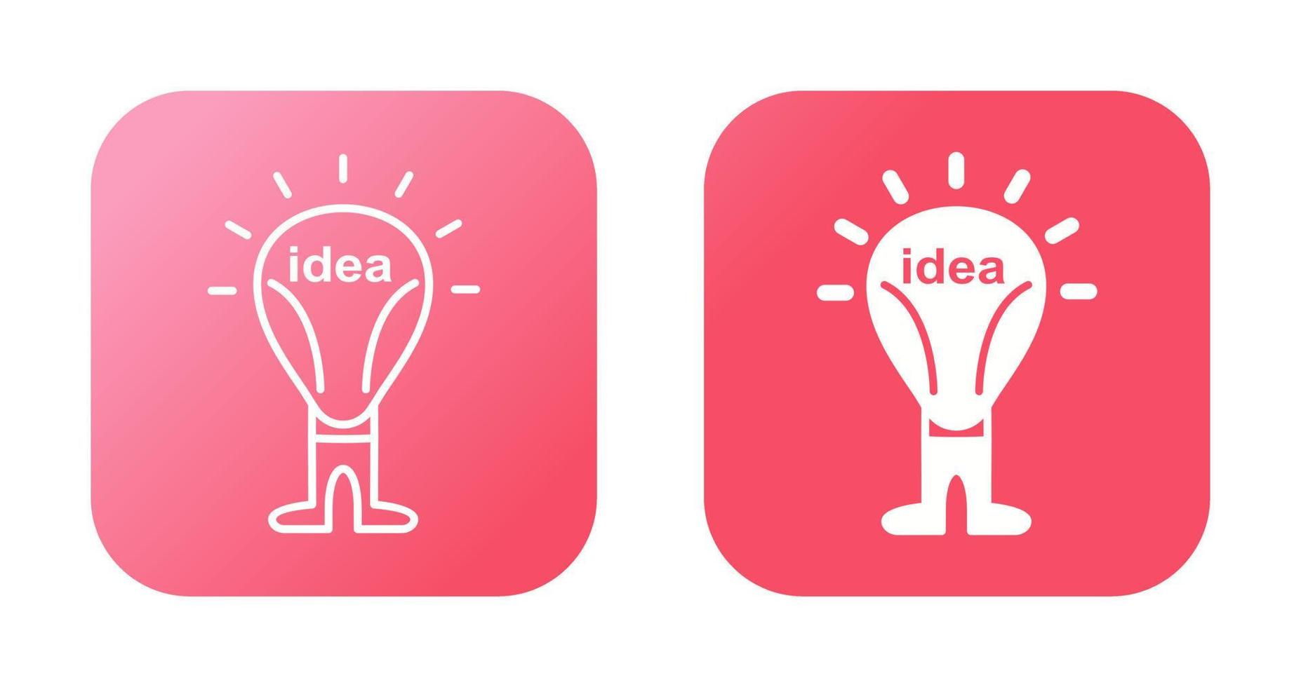 icono de vector de idea brillante