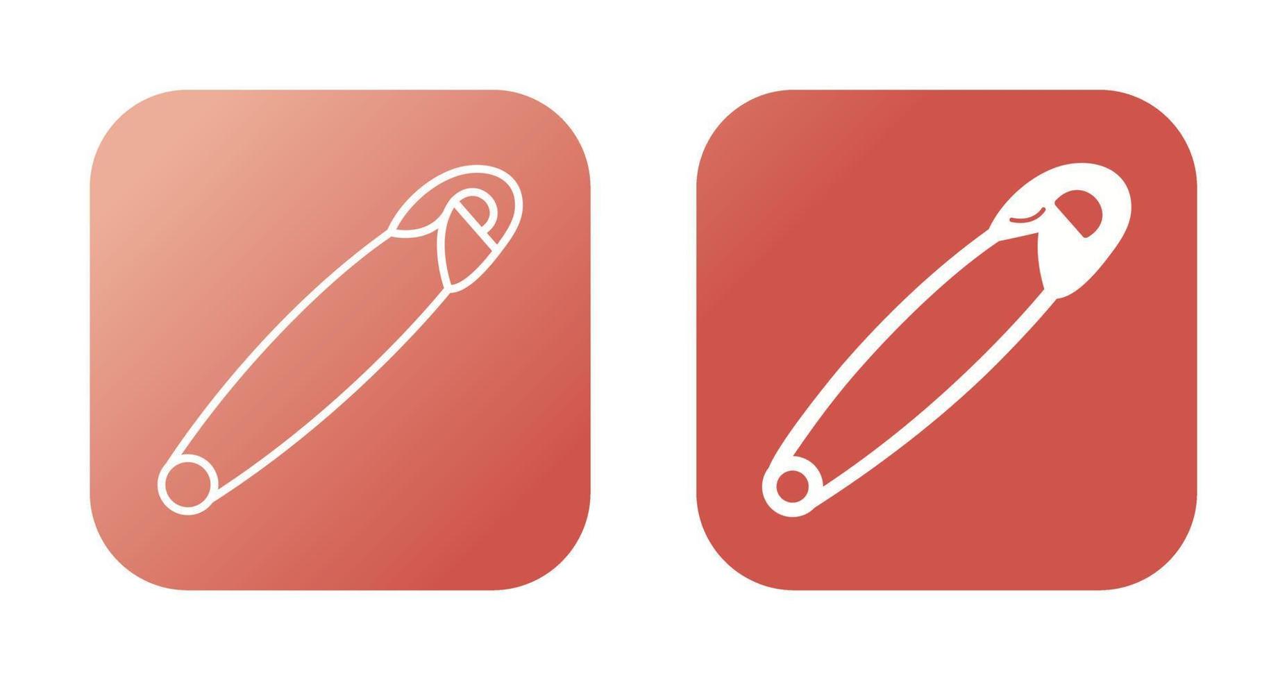 Safety Pin Vector Icon