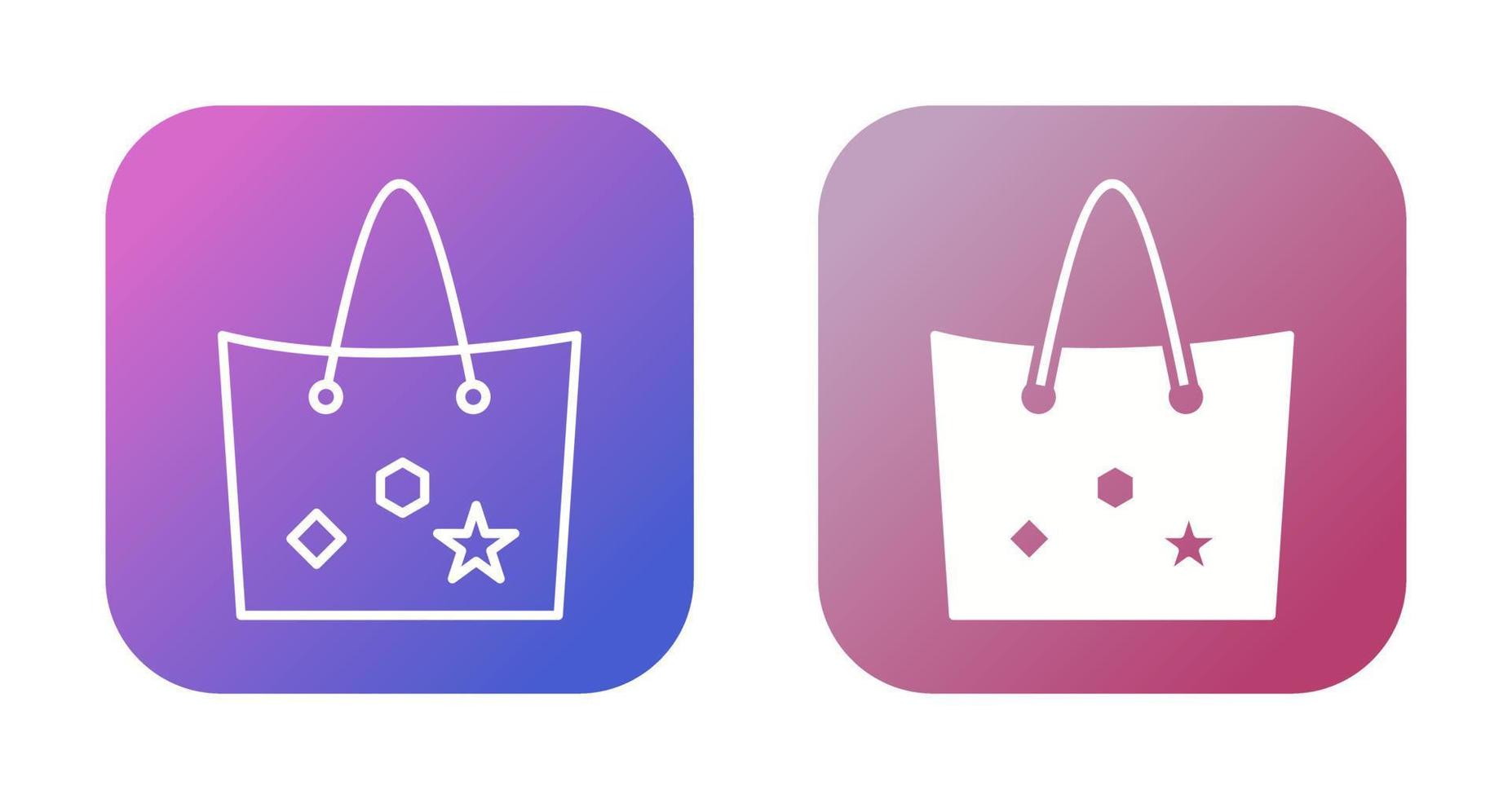 Bag with Tags Vector Icon