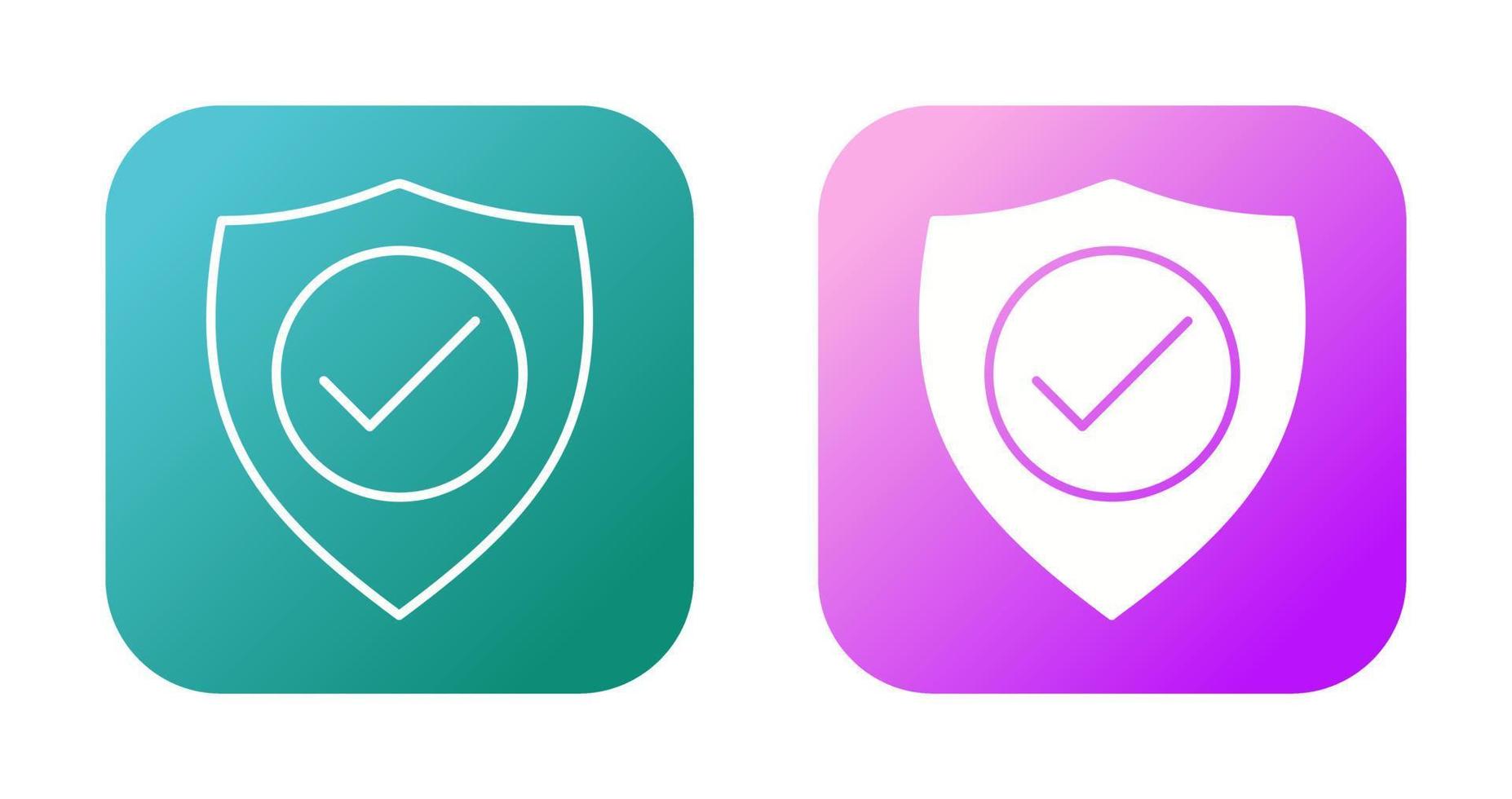 icono de vector de protección verificada