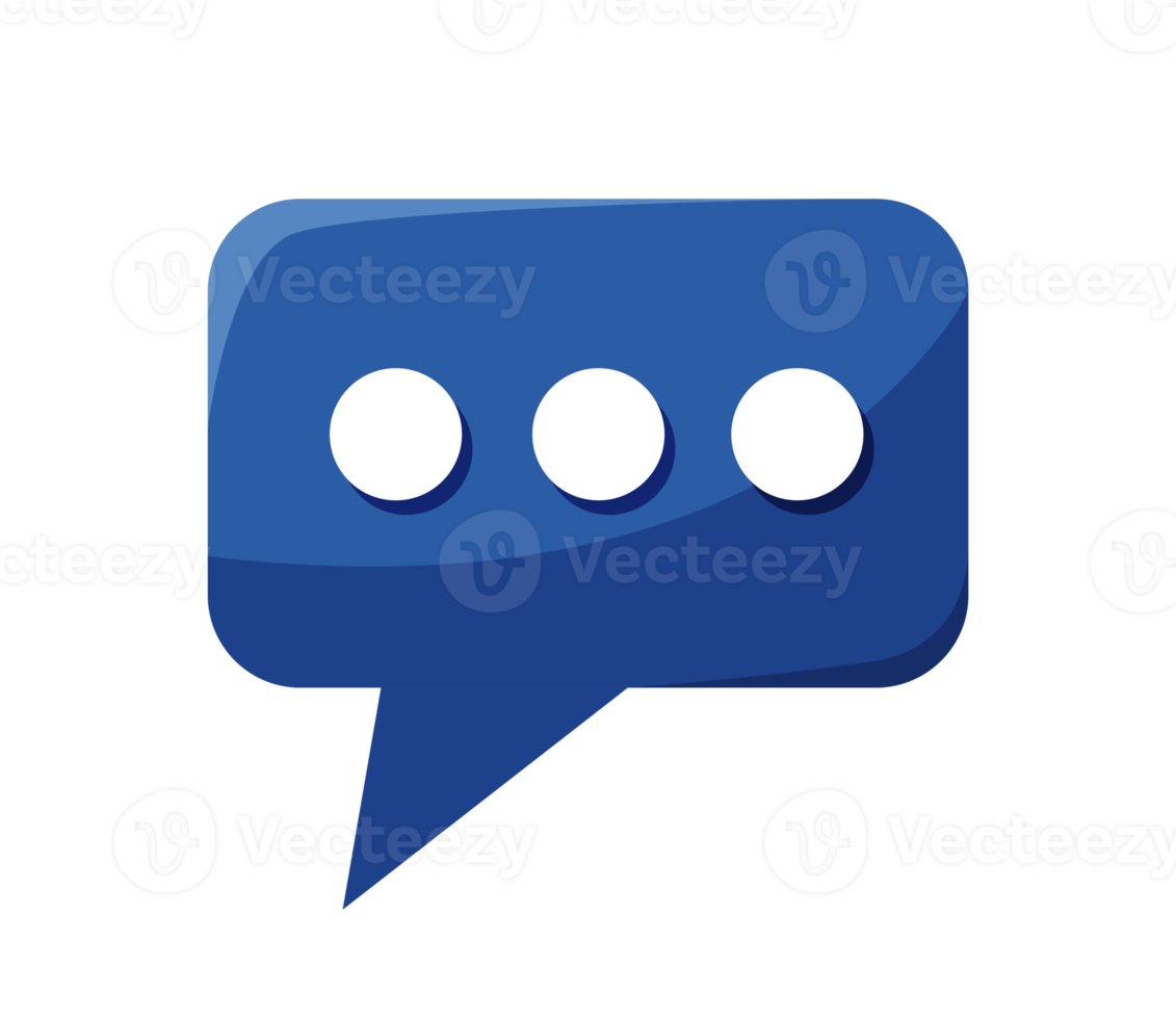 Notification speech bubble. social media icon png