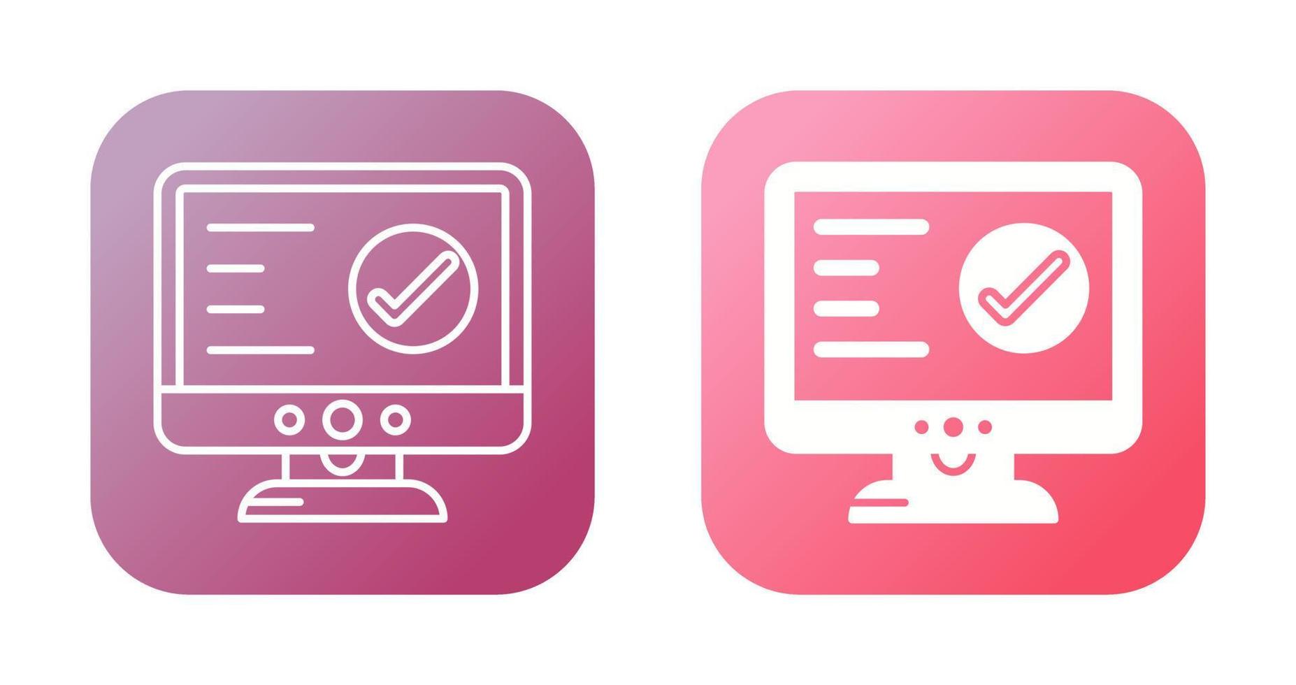 Check Lcd Vector Icon
