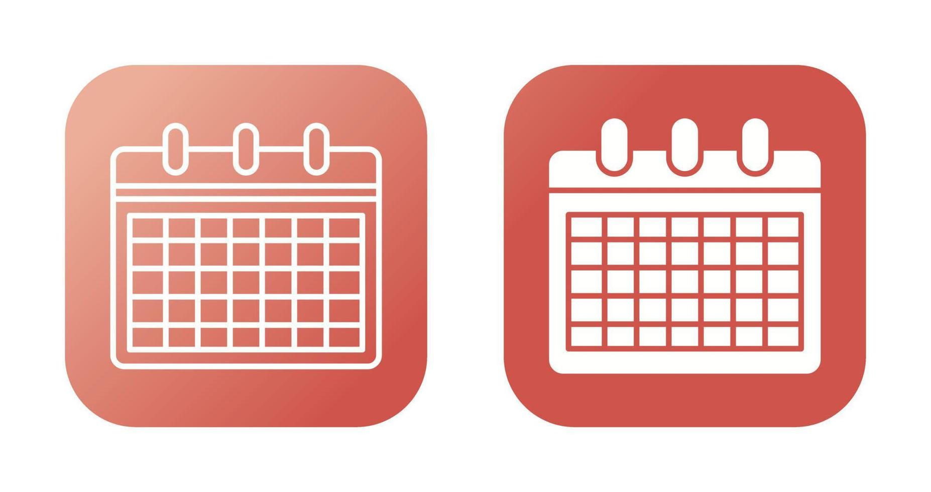 icono de vector de calendario