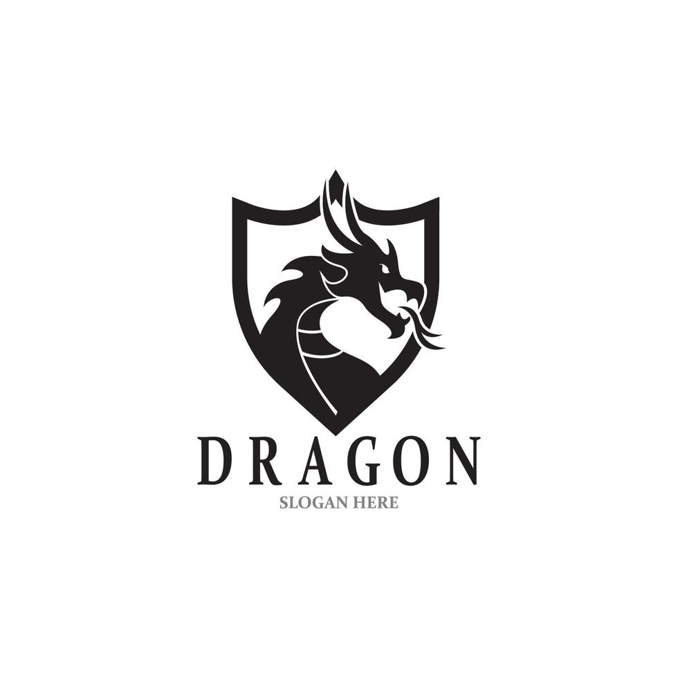 Dragon Silhouette Icon Symbol Vector Illustration