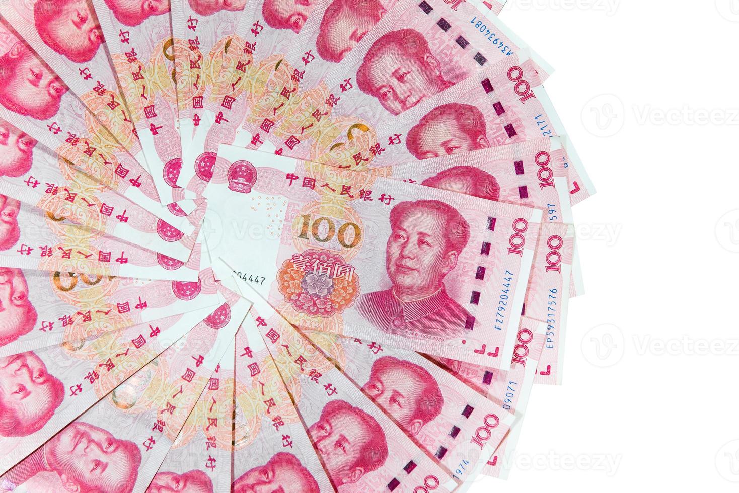 Yuan or RMB, Chinese Currency with red envelope photo