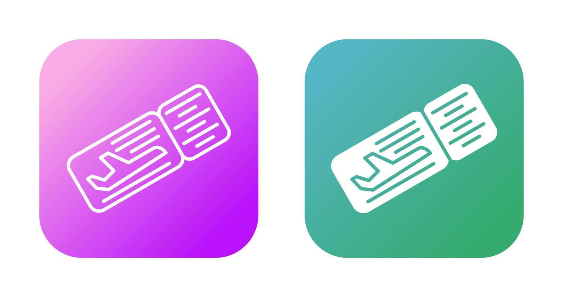 Plane Tickets Vector Icon