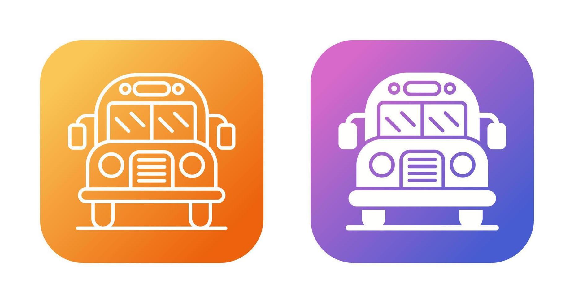 icono de vector de autobús escolar