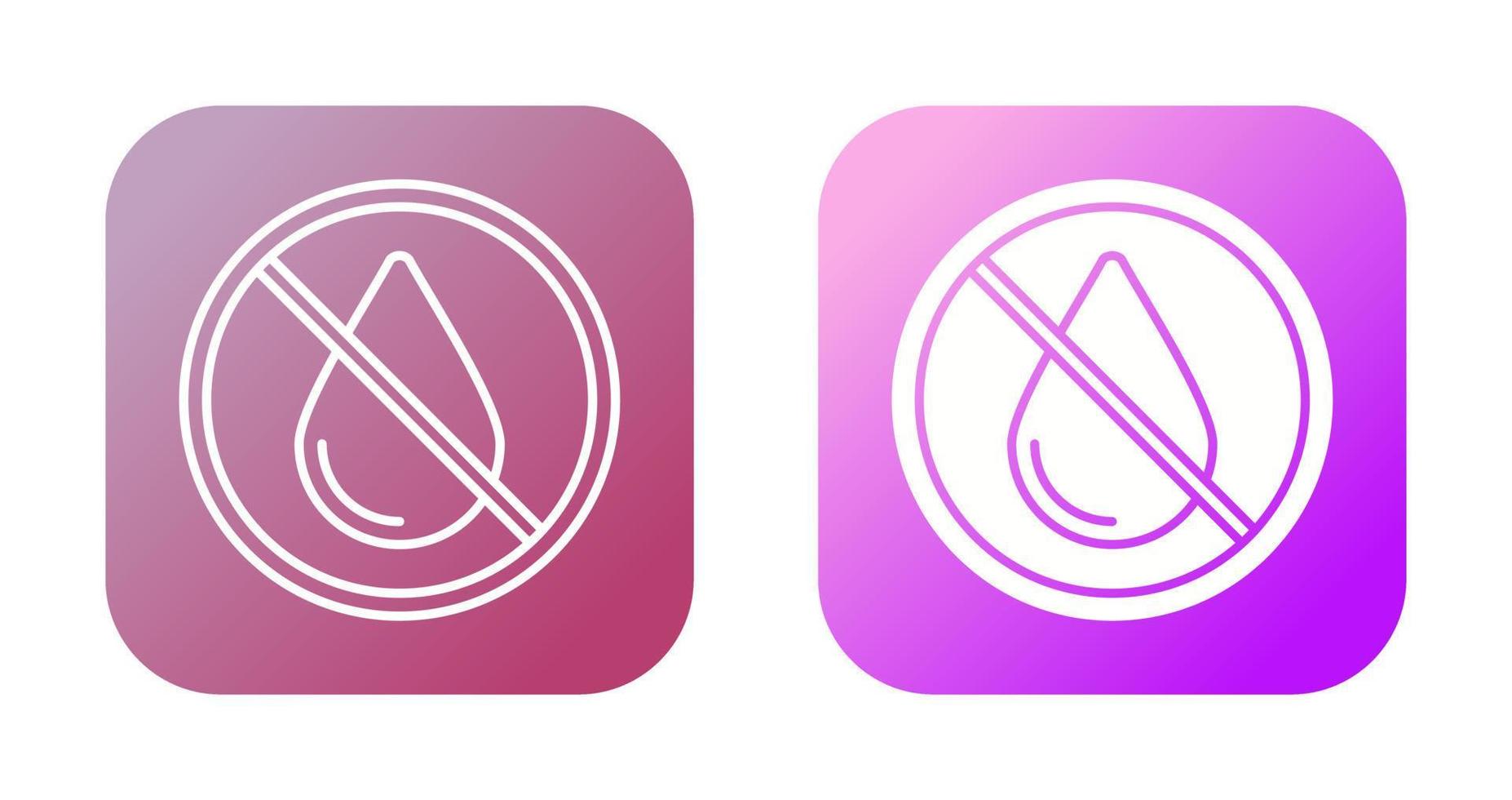 No Water Vector Icon