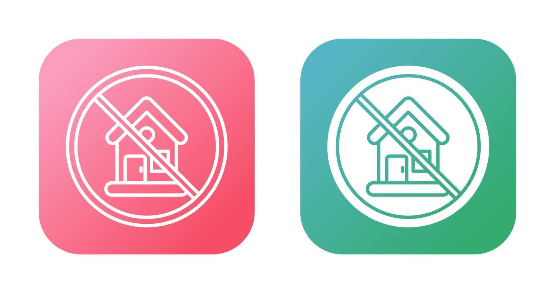 No House Vector Icon