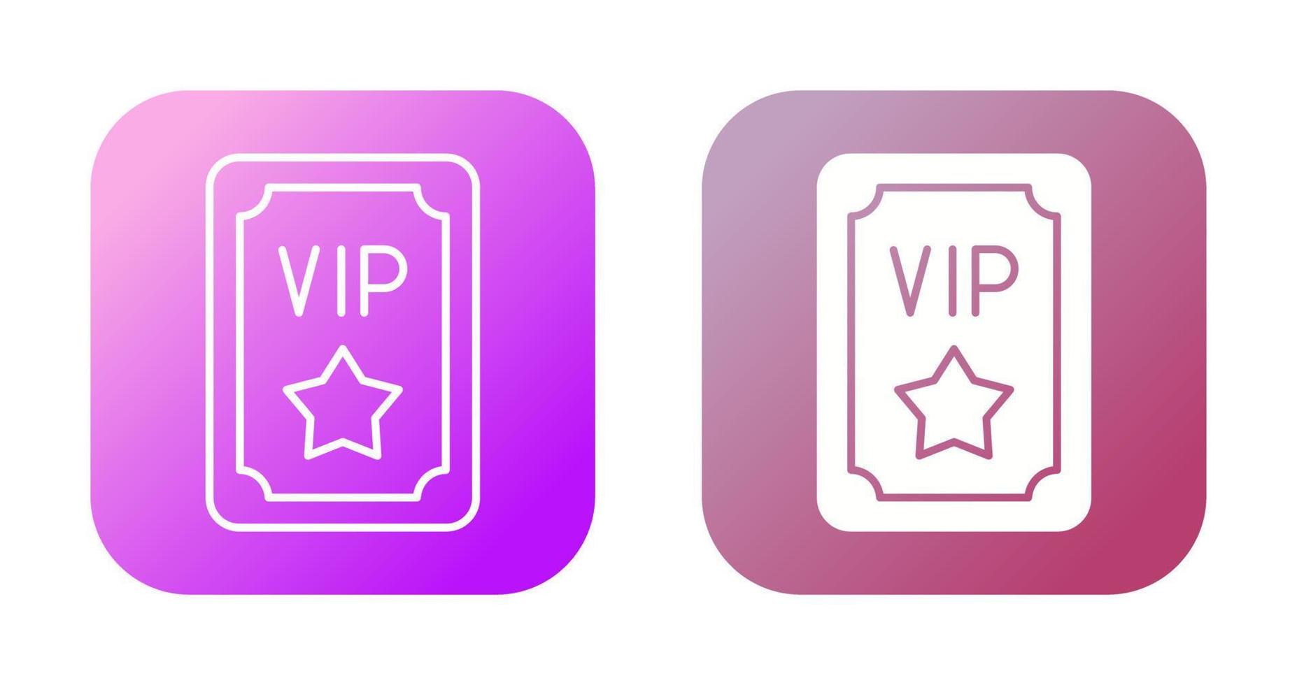 Vip Pass Vector Icon