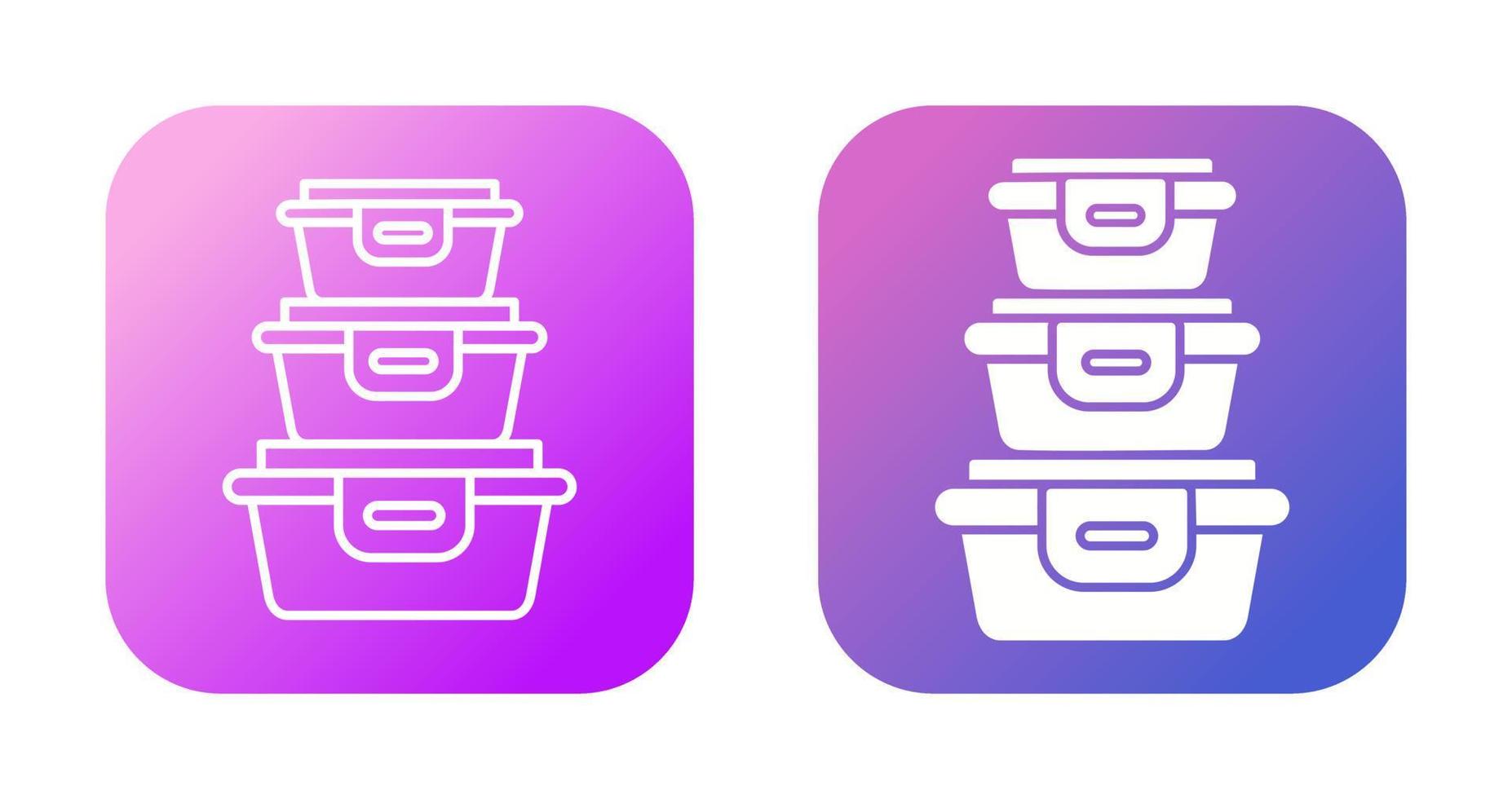 Plastic Food Container Vector Icon
