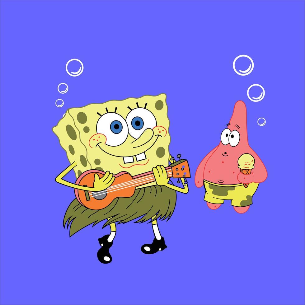 bob esponja pantalones Cuadrados diseño vector