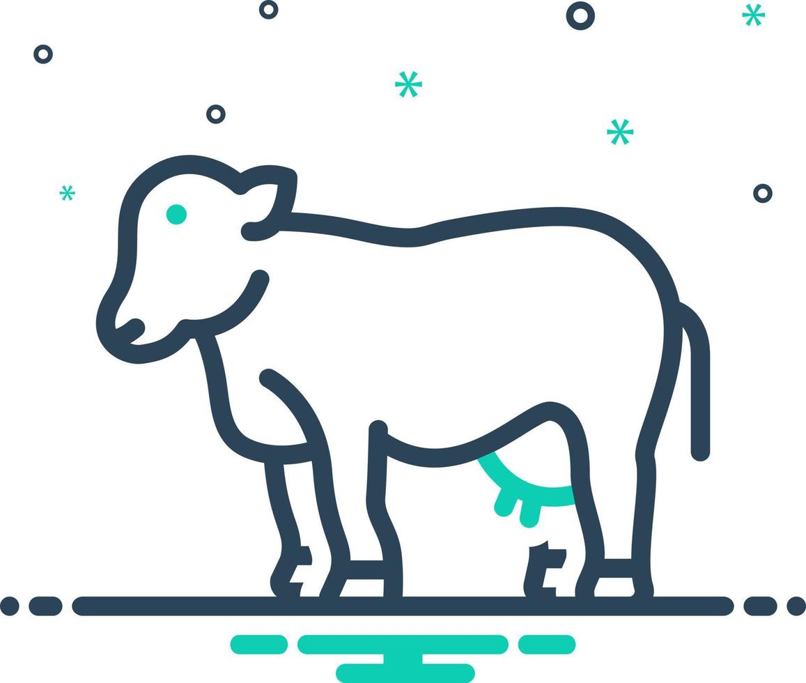 mezcla icono para vacas vector