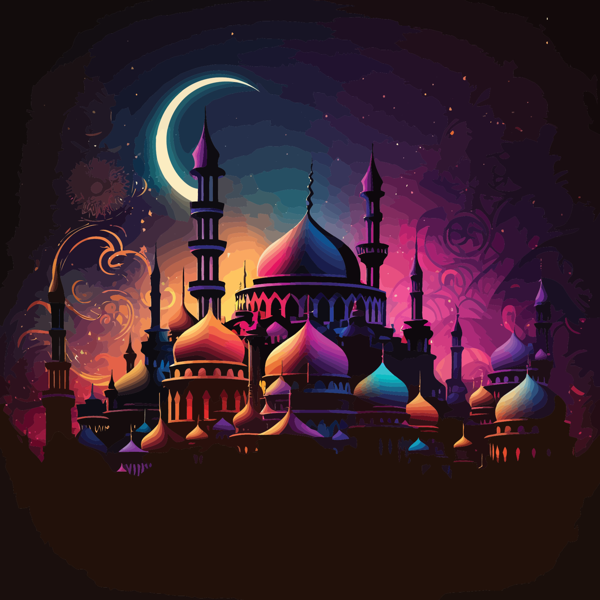 Ramadan Mosque Watercolor Clipart 22024673 Vector Art at Vecteezy
