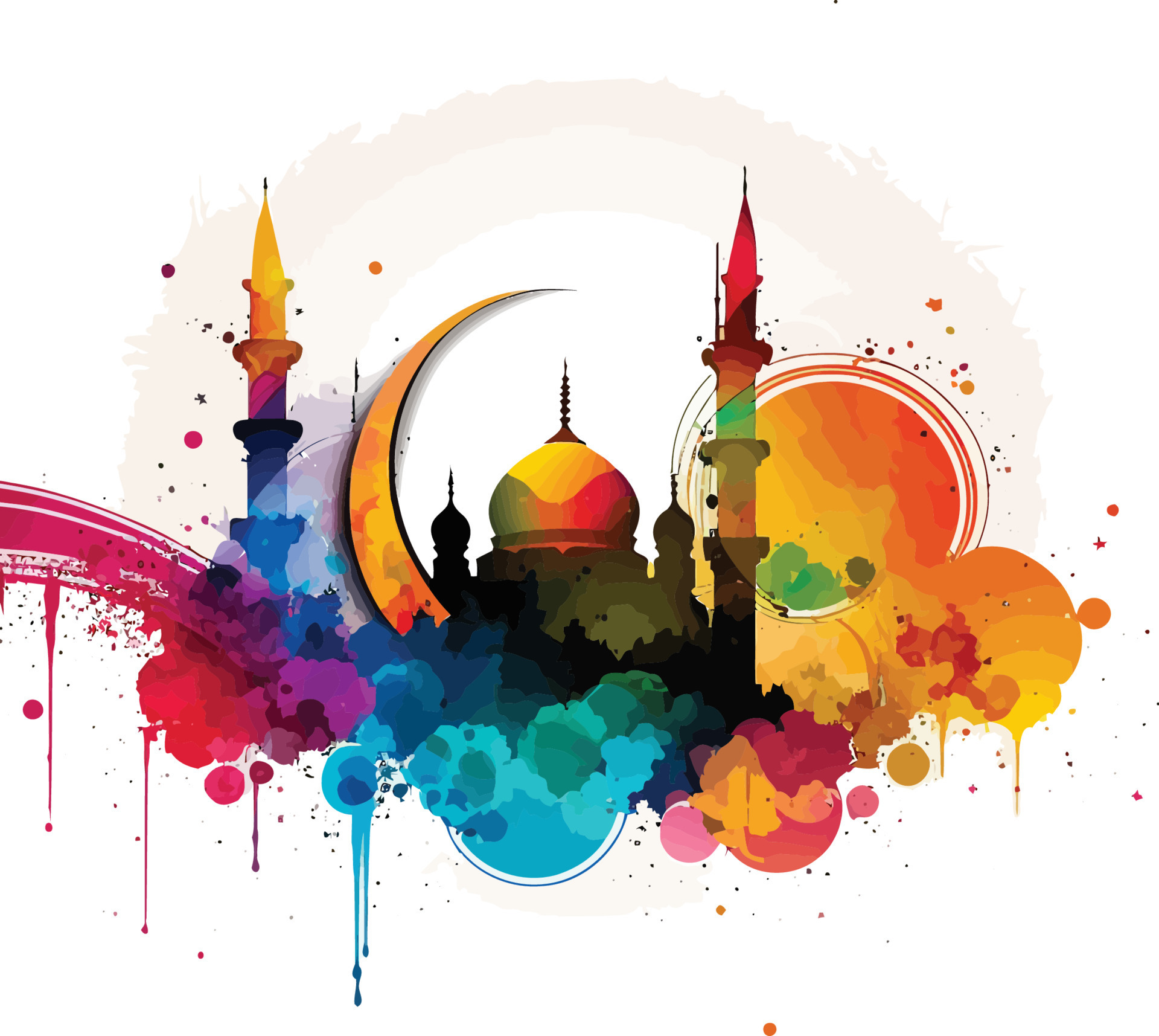 Ramadan Mosque Ifter Watercolor Clipart 22024681 Vector Art at Vecteezy