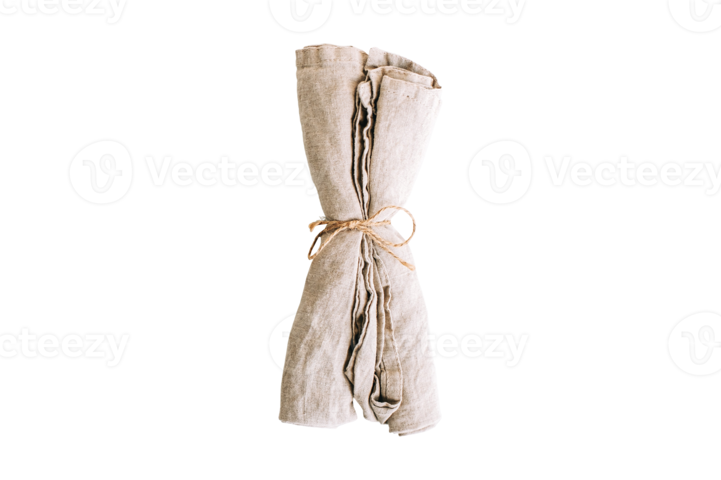 beige serviette isolé sur une transparent Contexte png