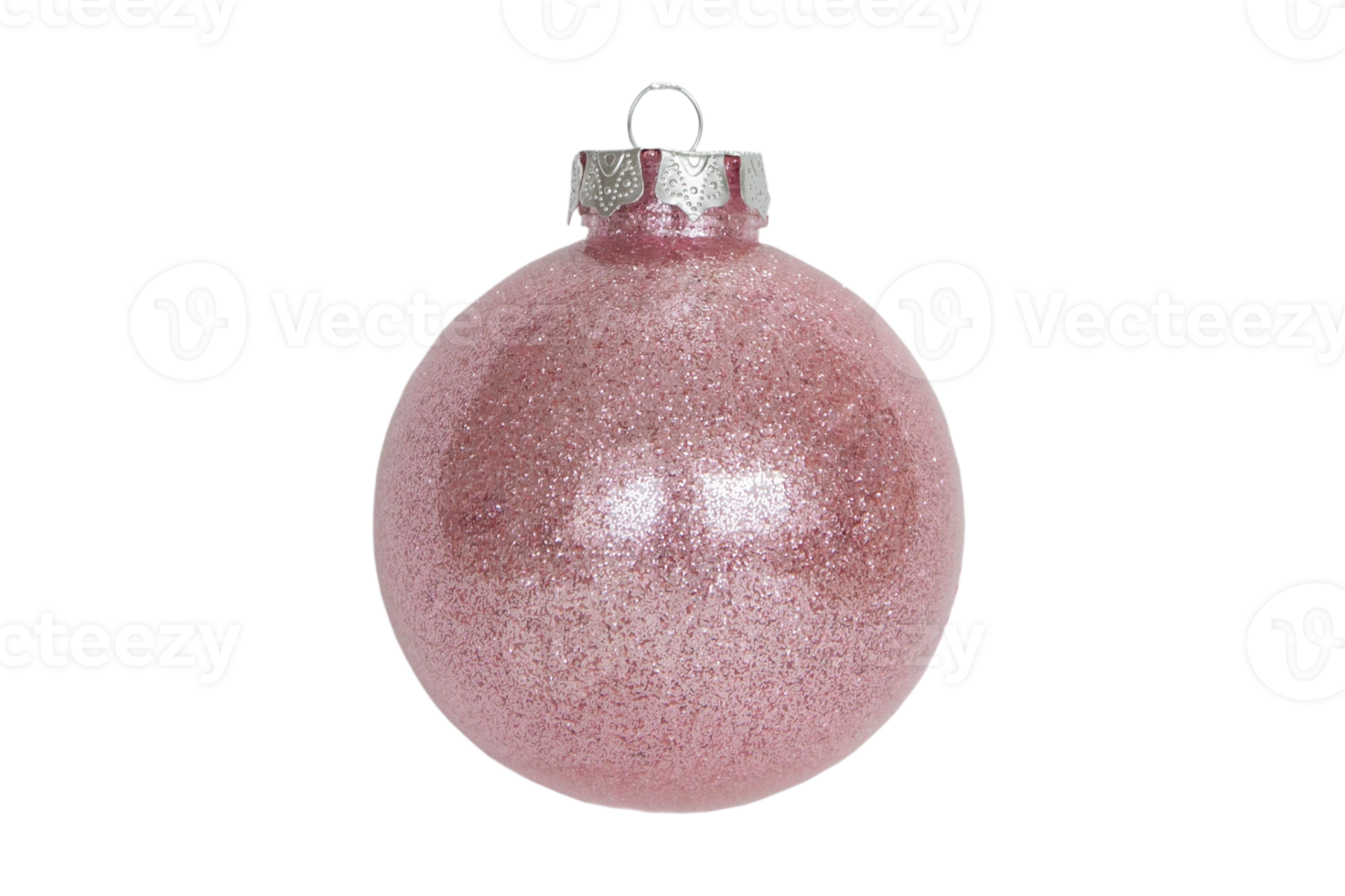 bola de natal rosa isolada em um fundo transparente png