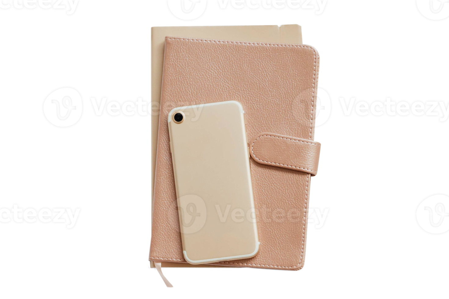 Beige tablet case and cellphone isolated on a transparent background png