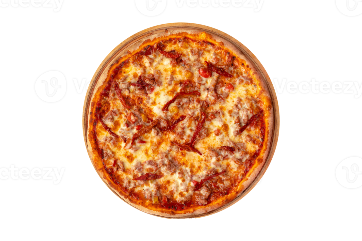 paprika pizza isolerat på en transparent bakgrund png