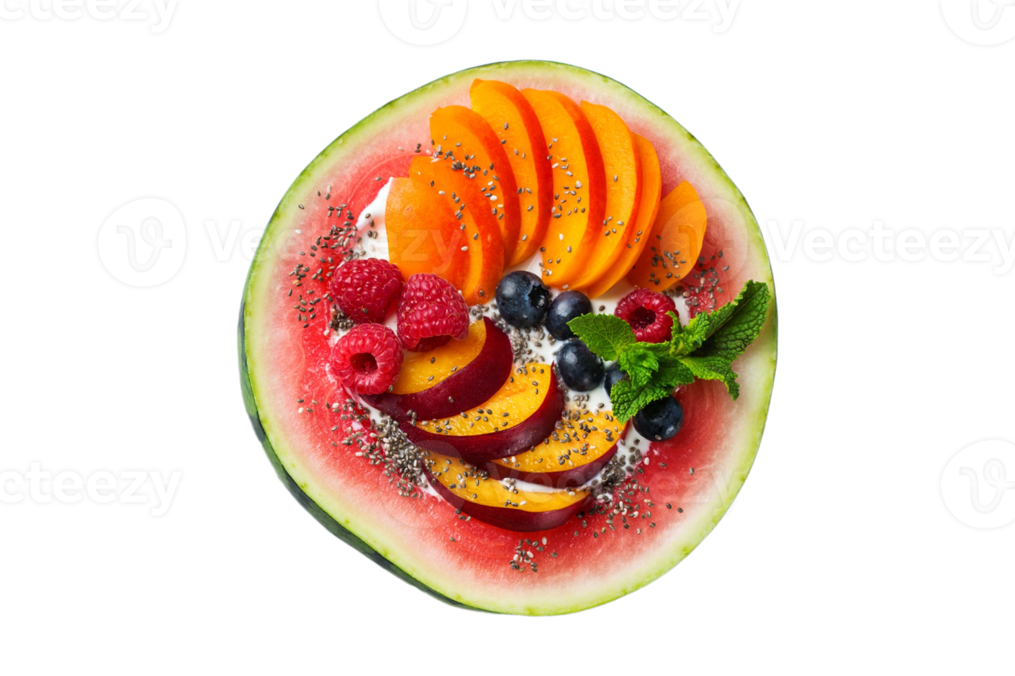 Watermelon and mix fruits isolated on a transparent background 22024860 PNG