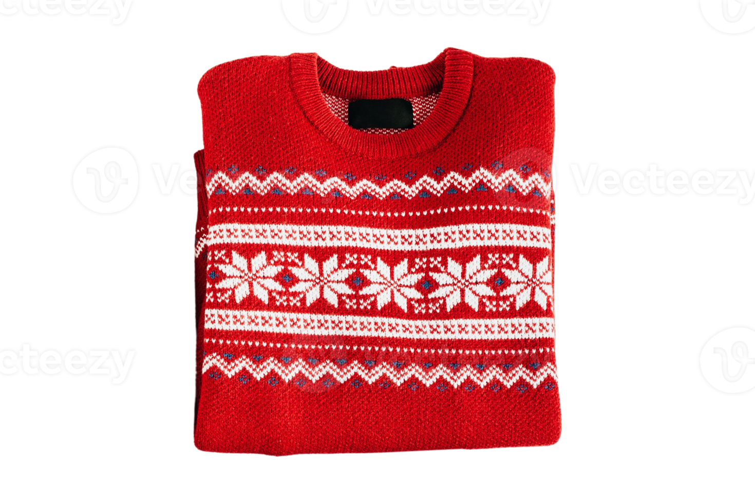 Red christmas sweater isolated on a transparent background png